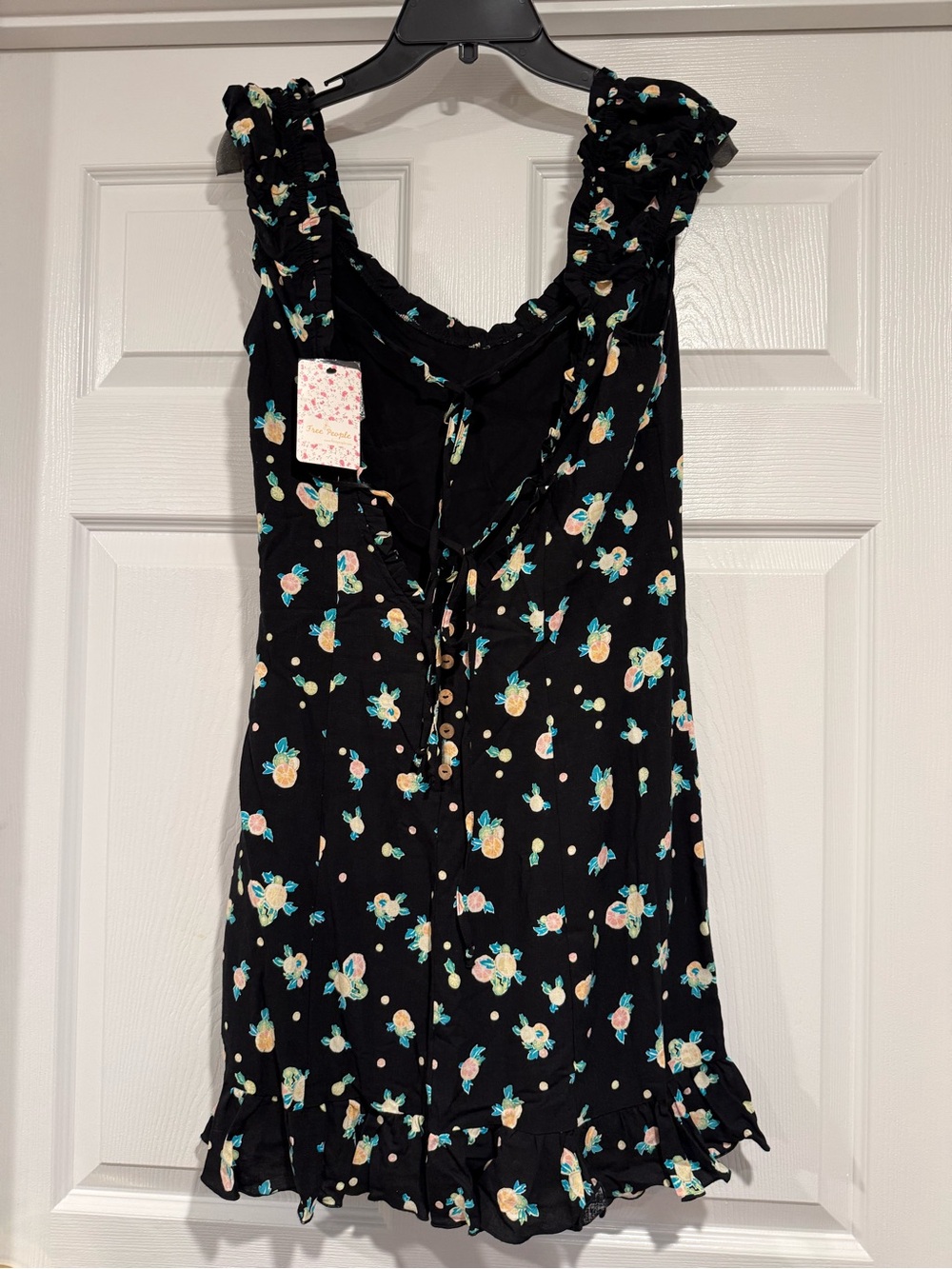 FREE PEOPLE WOMENS LIKE A LADY SLEEVELESS PRINTED MINI DRESS, BLACK, Medium NWT - Picture 6 of 8
